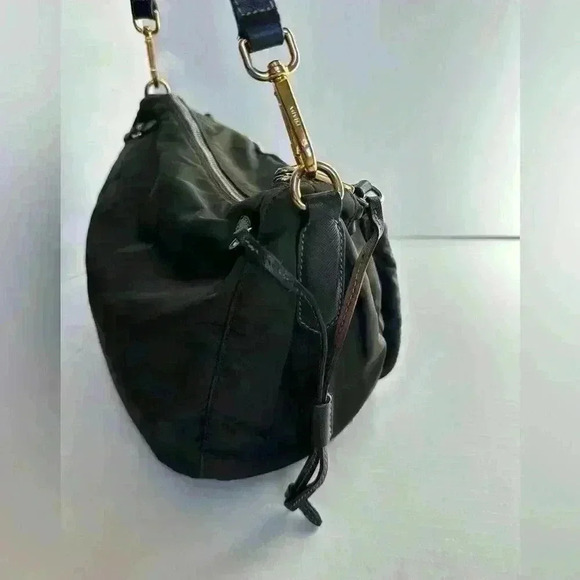 Authentic Prada Shoulder Bag Nylon Shoulder Bag Olive - Picture 8 of 16